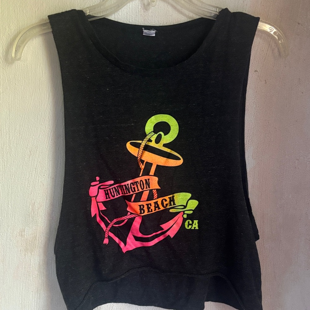 Black Sleeveless Crop Top